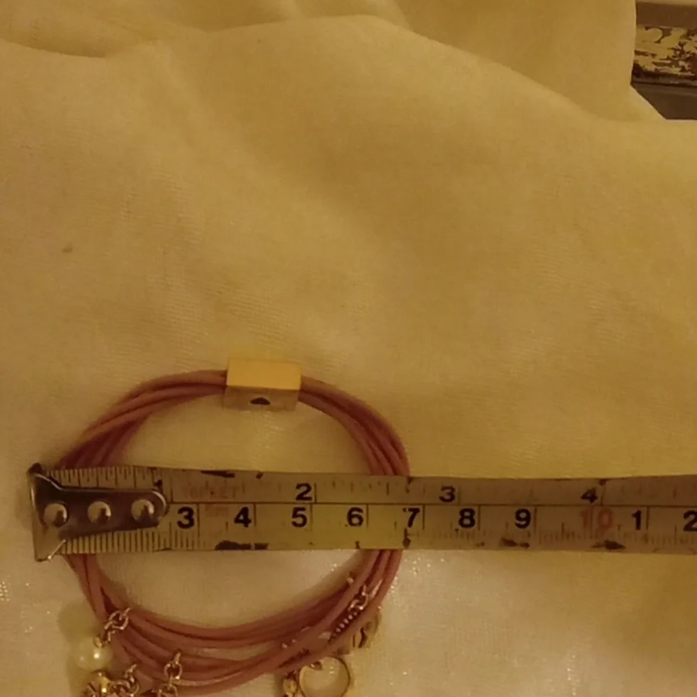 Juicy Couture pink stretch charm bracelet
